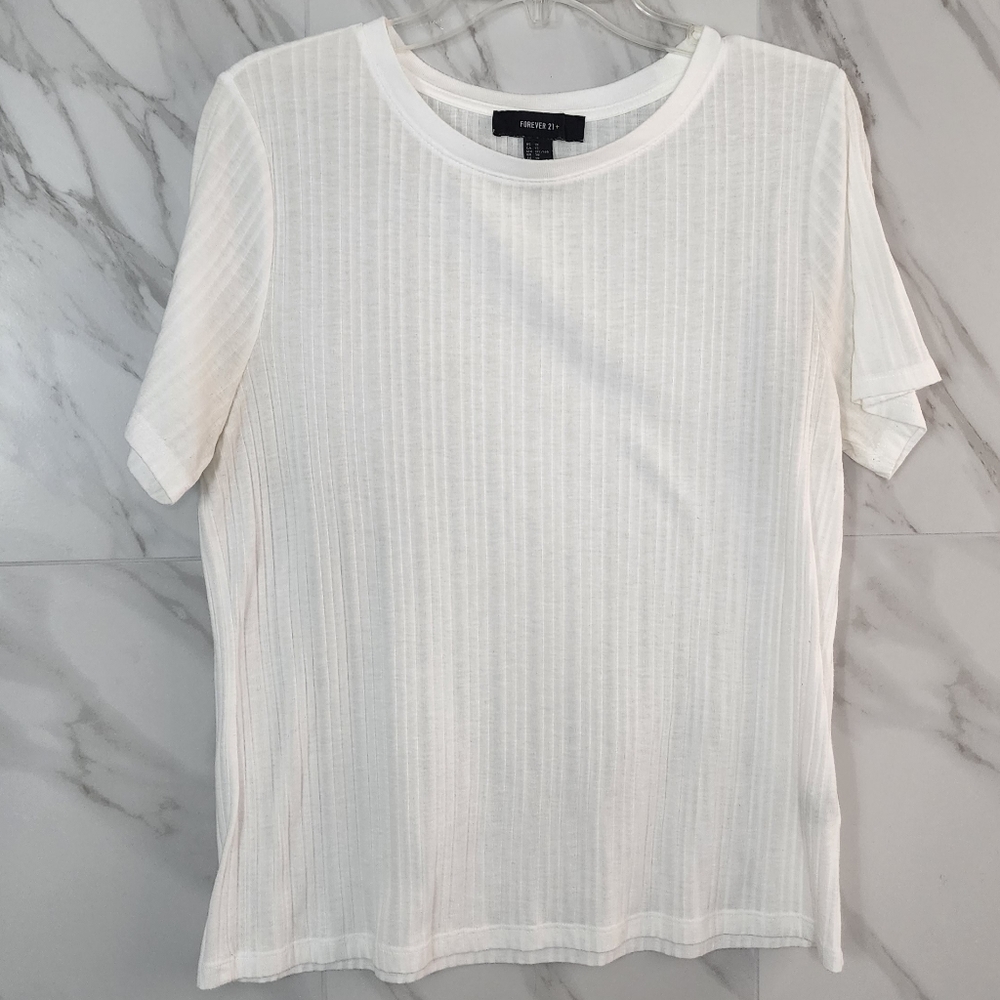 Forever 21+ - Sheer White Top